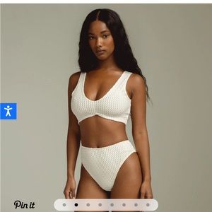 Montce Kim Variation crochet top, Small, Bone